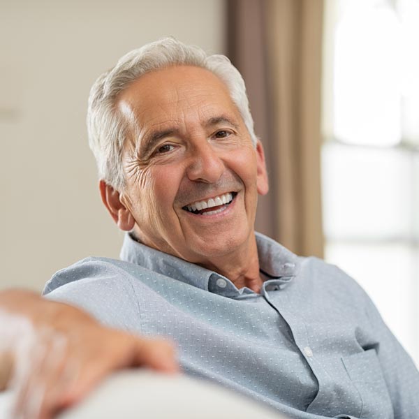 smiling senior aged man